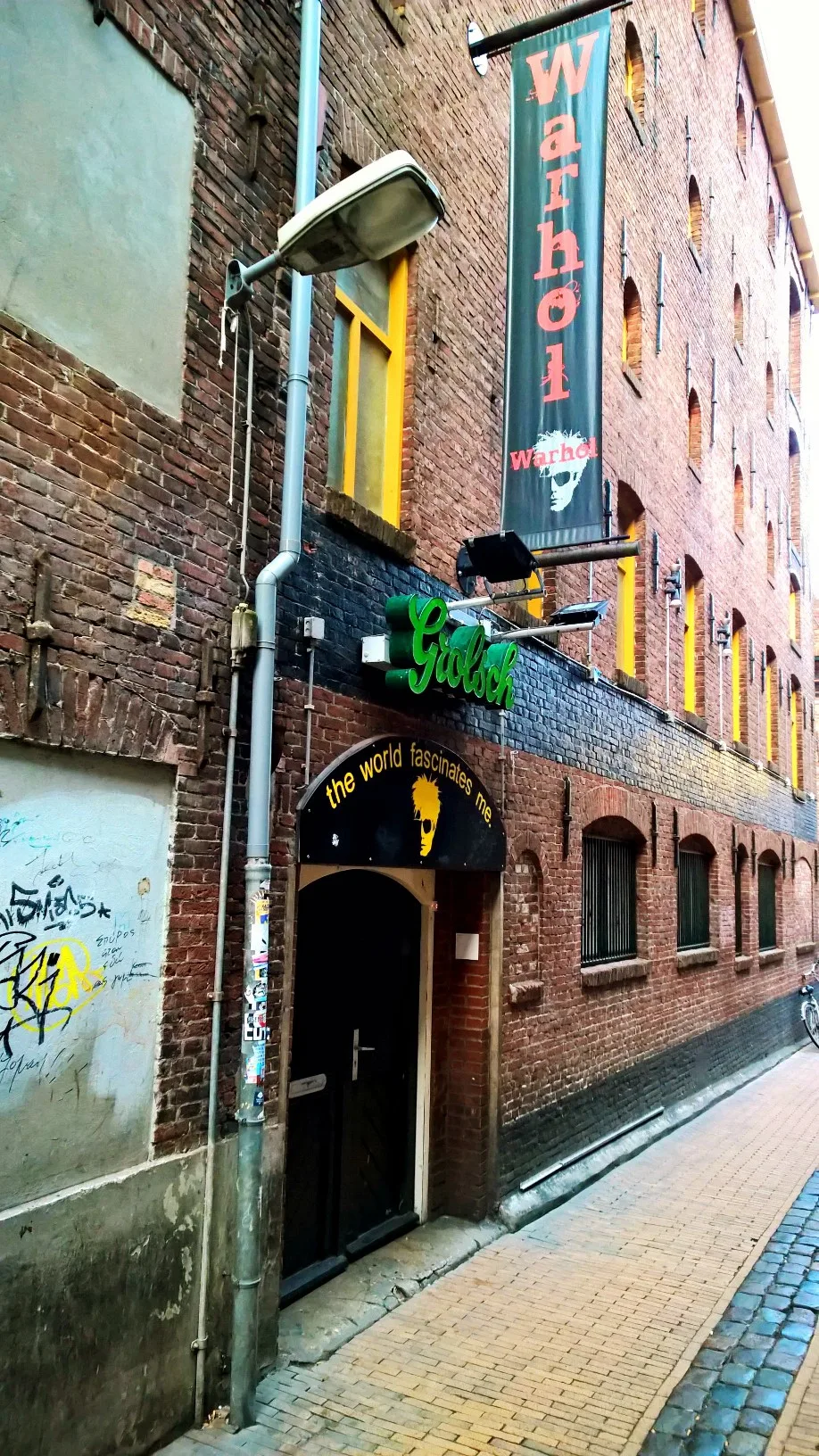 Exterior night cafe warhol